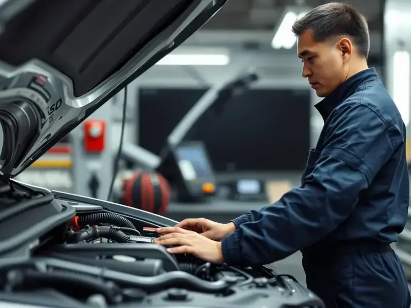 大成自動車整備工場の作業場